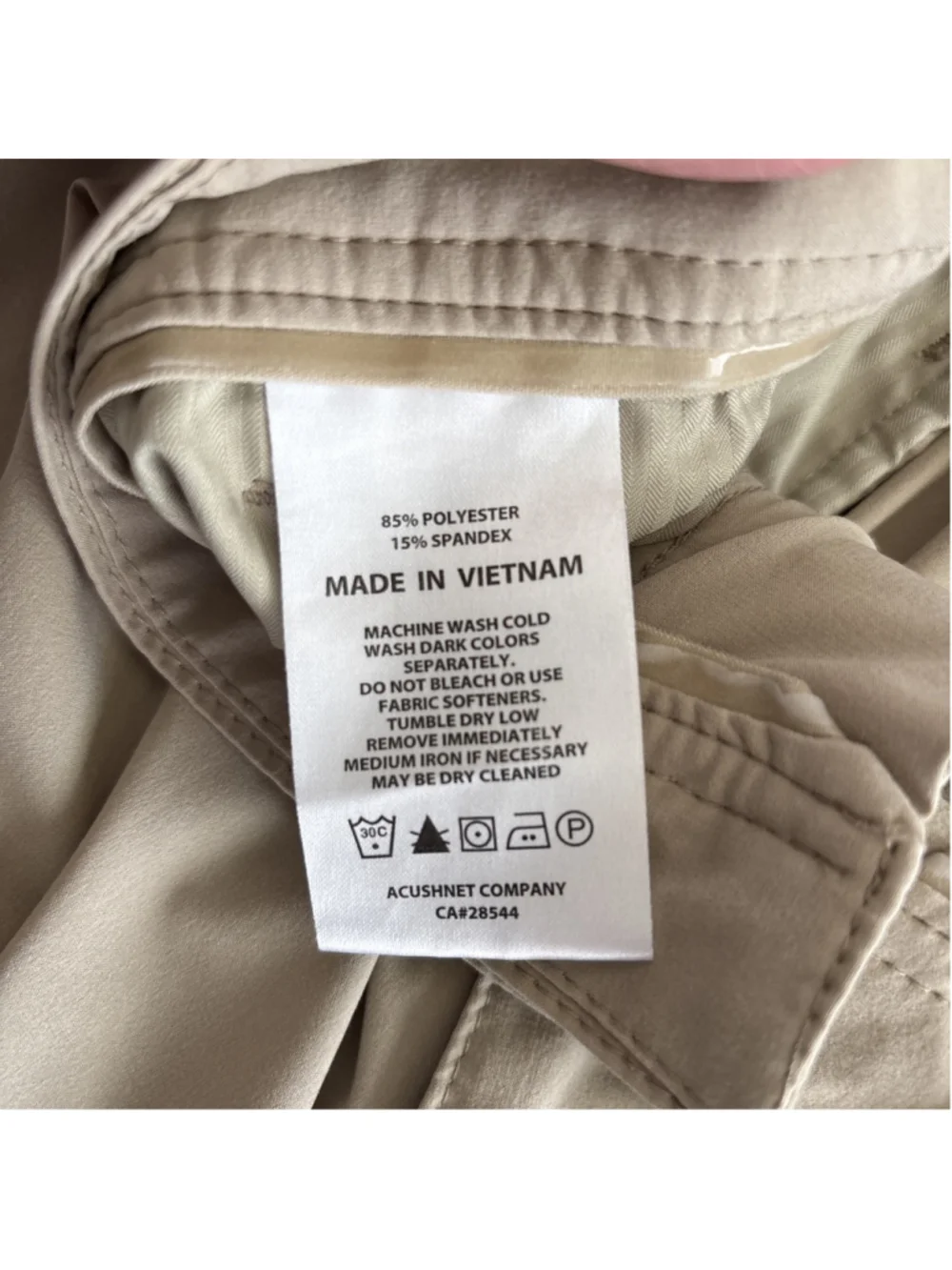 FootJoy Mens Size 35 Khaki 9" Flat Front Performance Golf Stretch Tech Shorts - Picture 4 of 8